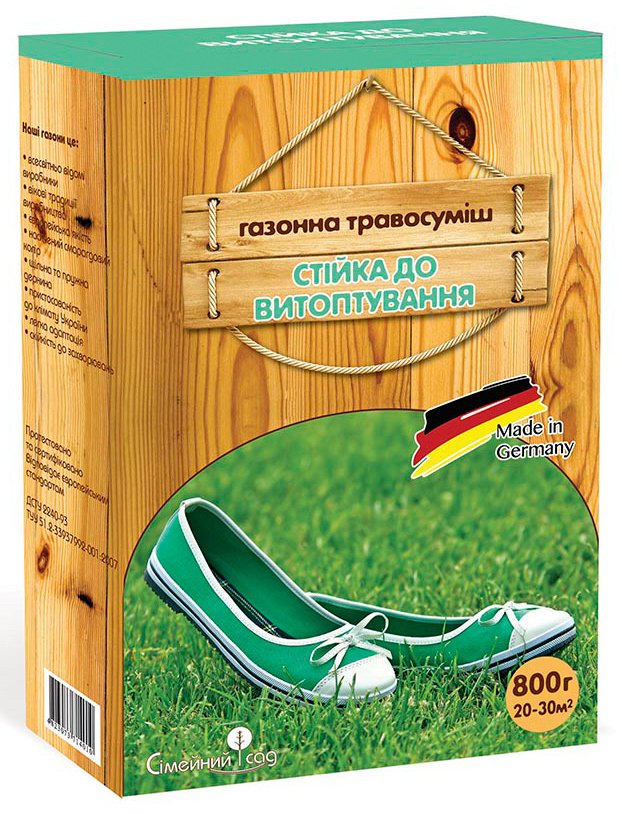 Tread-resistant lawn grass seeds 800 g