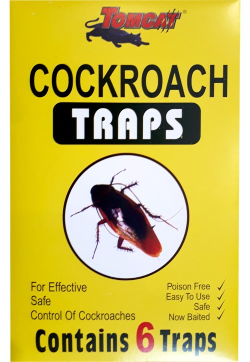 Yellow cockroach glue trap, pack of 6