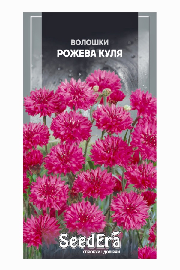 Насіння квітів Волошки Рожева Куля, 0.5 г, Seedera | Семена цветов Васильки Розовый Шар, 0.5 г, Seedera