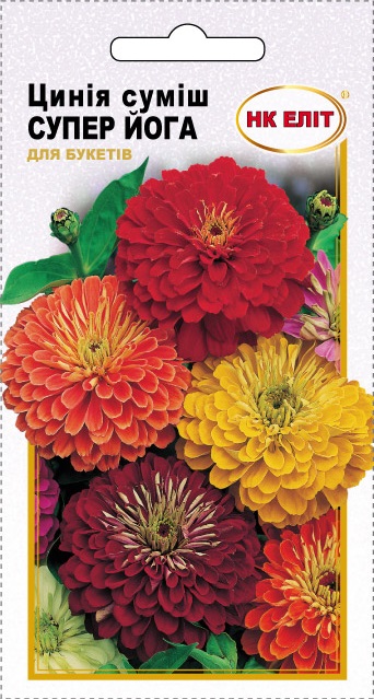 Zinnia Flower Seeds, Super Yoga Mix, 0.5 g