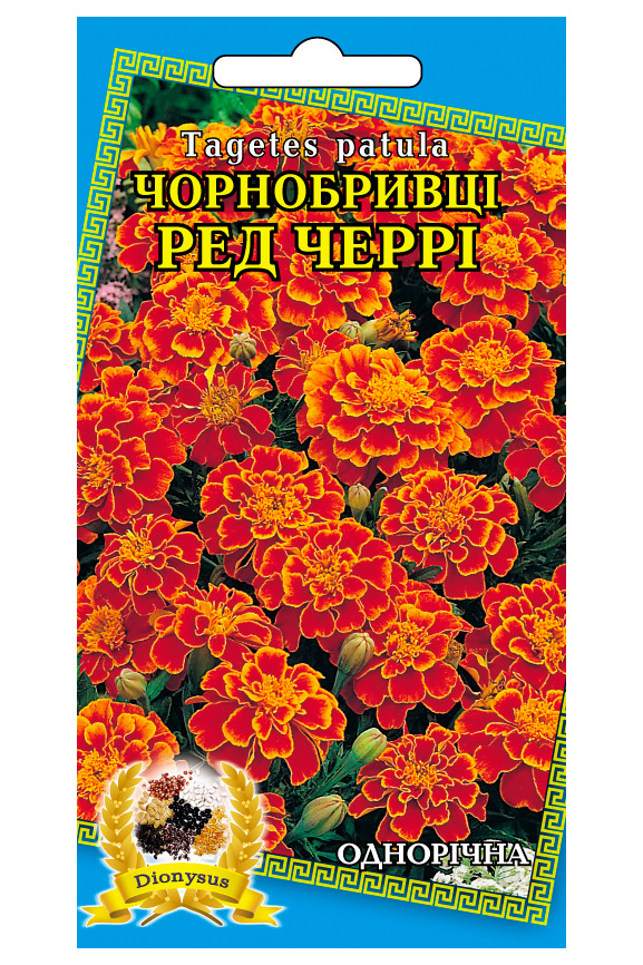 Насіння квітів Чорнобривці Ред Черрі, 0.5 г | Семена цветов Бархатцы Ред Черри, 0.5 г