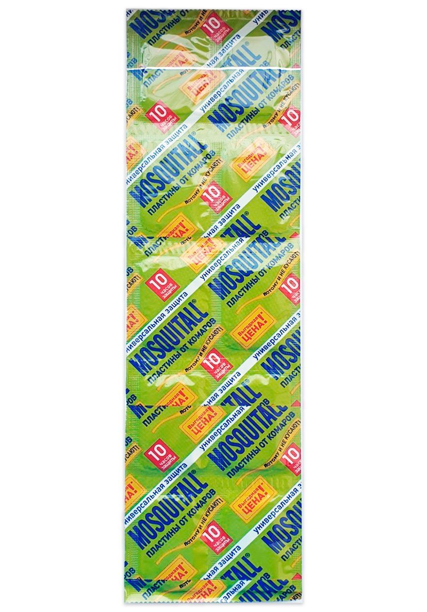 MOSQUITALL (Mosquitall) Mosquito Repellent Strips, Universal Protection, 10 pcs