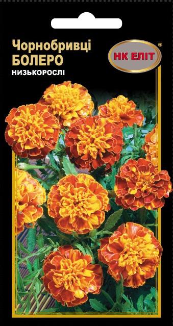 Насіння квітів Чорнобривці Болеро, 0.3 г | Семена цветов Бархатцы Болеро, 0.3 г