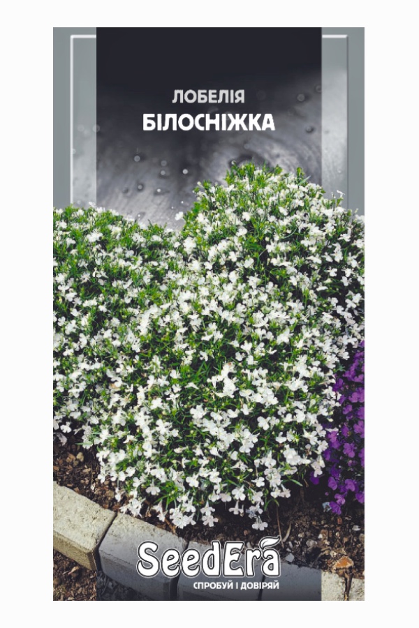 Насіння квітів Лобелія Білосніжка, 0.1 г, Seedera | Семена цветов Лобелия Белоснежка, 0,1 г, Seedera