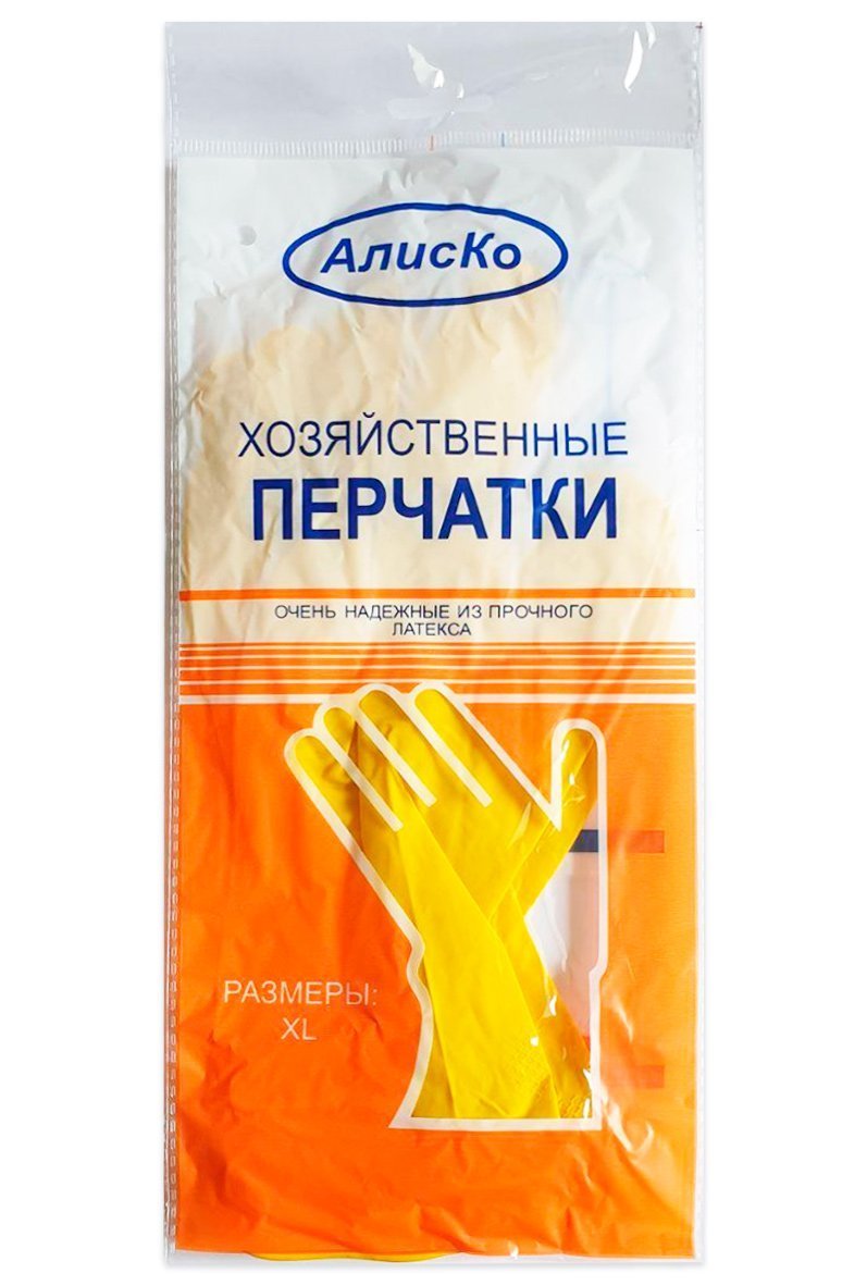 Alisco Latex Household Gloves, size XL, pack of 12 pairs