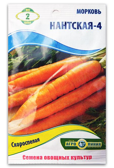 Nantes 4 Carrot Seeds, 2 g