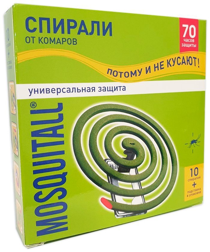 MOSQUITALL ( Москитол )  спирали от комаров Универсальная защита 10 шт