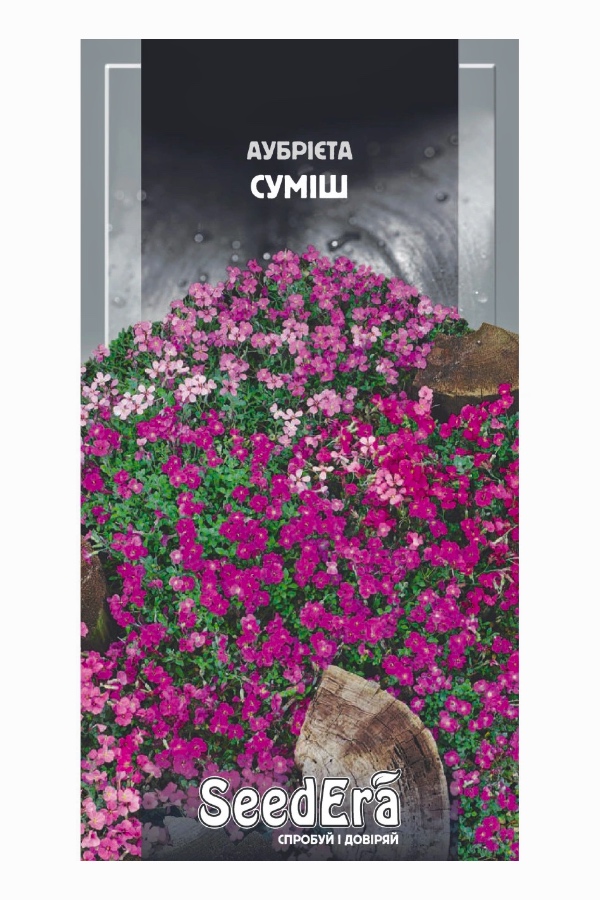 Насіння квітів Аубрієта Суміш, 0.1 г, Seedera | Семена цветов Обриета Смесь, 0.1 г, Seedera