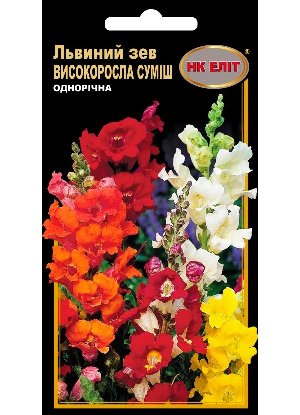 Насіння квітів Львиний Зев Суміш високоросла, 0.2 г | Семена цветов Львиный Зев Смесь высокорослая, 0.2 г