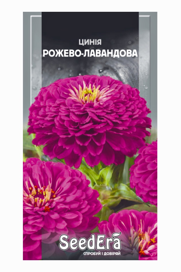 Насіння квітів Цинія Рожево-Лавандова, 0.5 г, Seedera | Семена цветов Циния Розово-Лавандовая, 0.5 г, Seedera