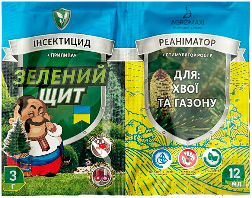 Зеленый щит для хвои и газона 12 мл + 3 г