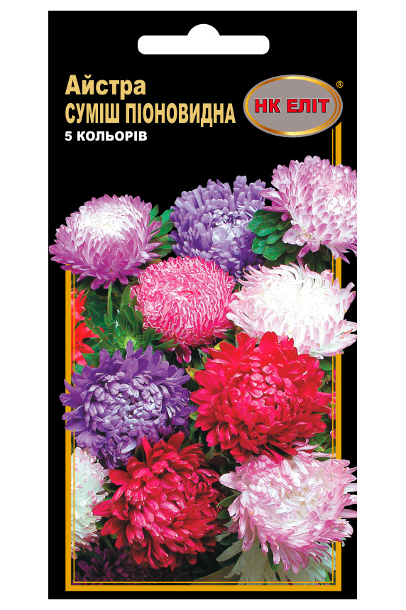 Aster Mix Peony-shaped Flower Seeds, 0.3 g