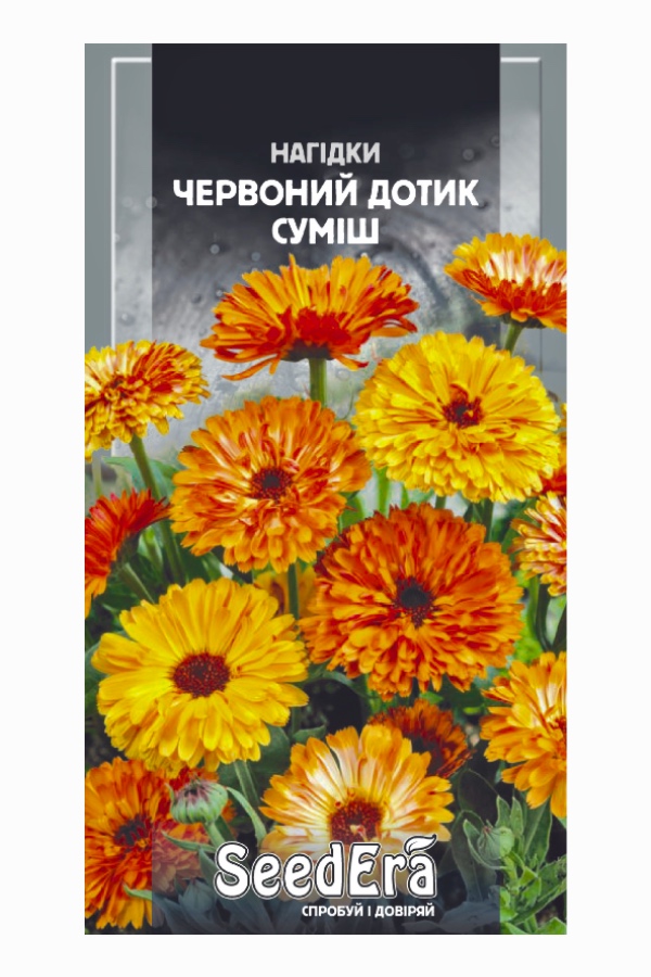 Calendula Red Touch Mix Flower Seeds, 1 g, Seedera