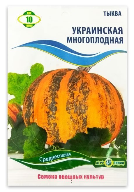 Семена тыквы Украинская Многоплодная, 10 г.