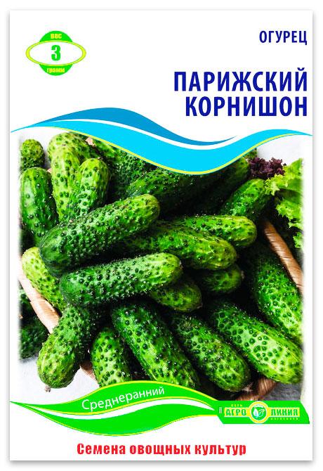 Насіння огірка Паризький корнішон, 3 г. | Семена огурца Парижский корнишон, 3 г.