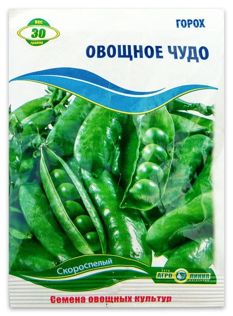 Насіння гороху Овочеве Диво, 30 г. | Семена гороха Овощное Чудо, 30 г.