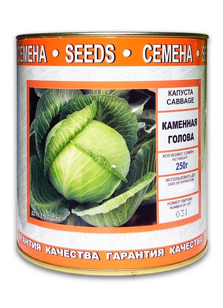 Насіння капусти Кам'яна Голова, інкрустоване, 250 г | Семена капусты Каменная Голова, инкрустированные, 250 г
