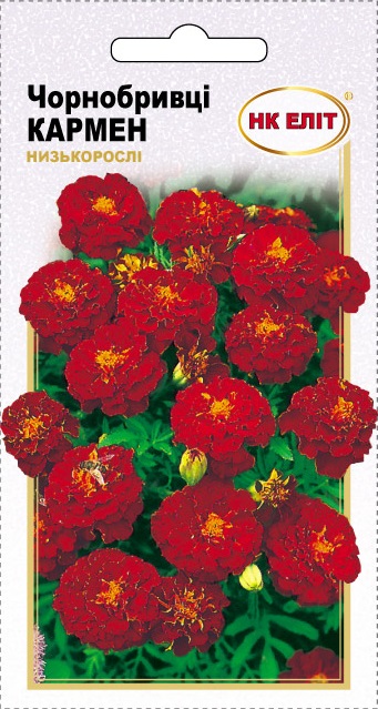 Насіння квітів Чорнобривці Кармен, 0.5 г | Семена цветов Бархатцы Кармен, 0.5 г