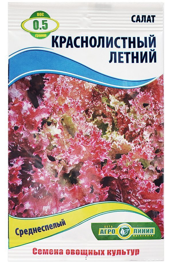 Red-Leaf Summer Lettuce Seeds, 0.5 g