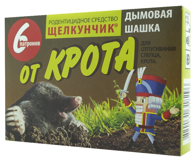 Дымовая шашка от кротов Щелкунчик 6 шт в уп.