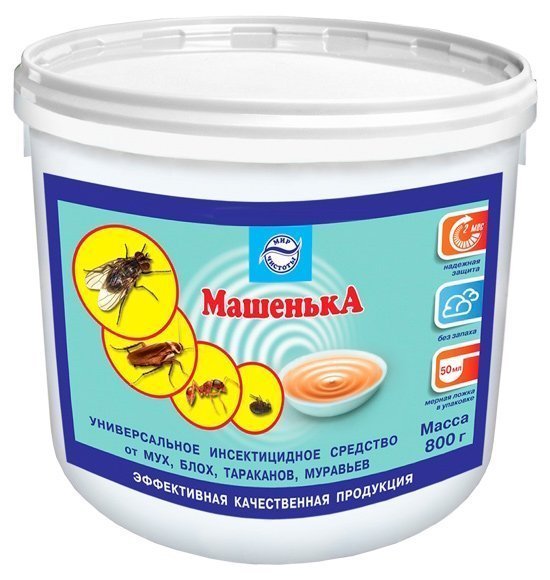 Mashenka for killing flies, fleas, cockroaches, and ants, granules 800 g